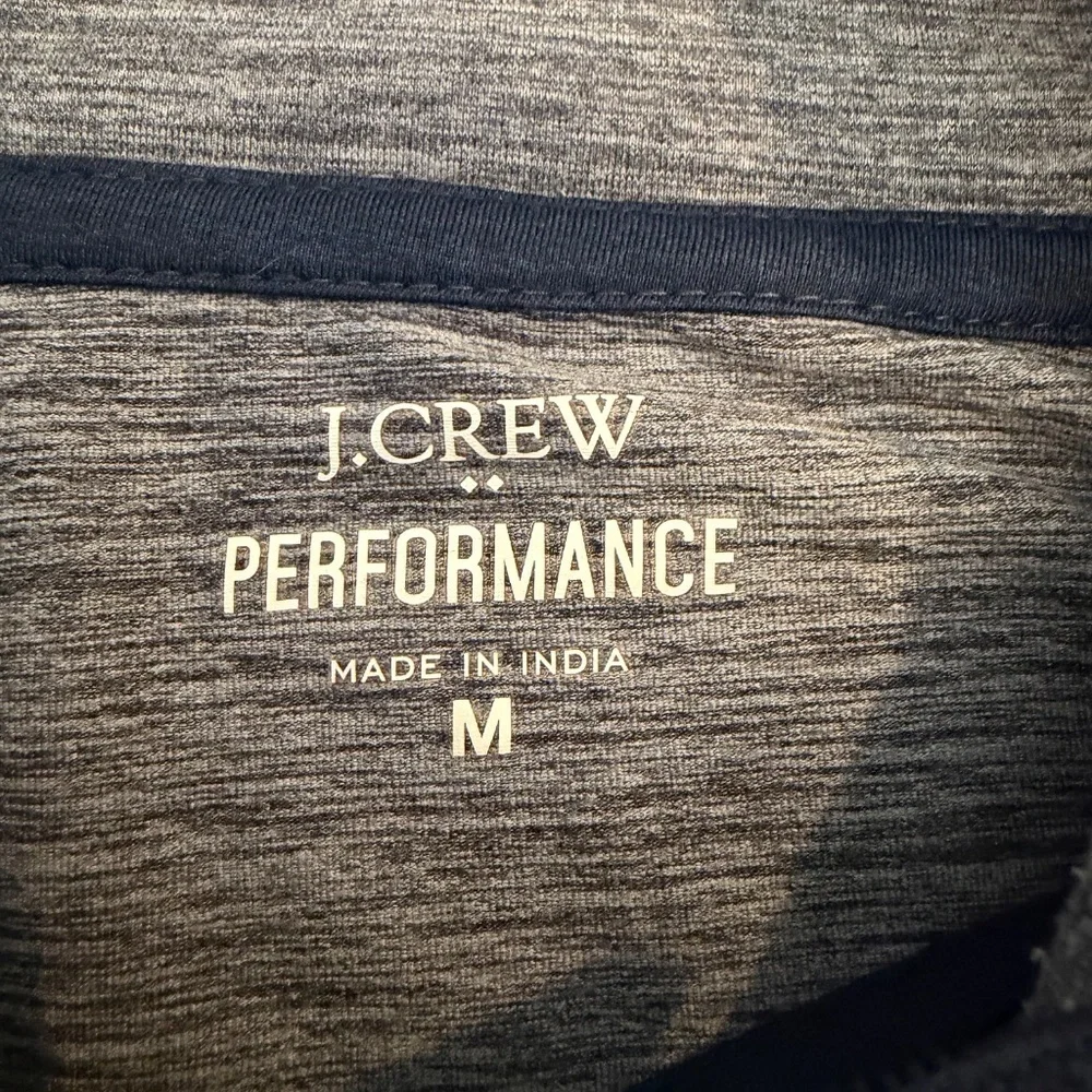 J. Crew Navy Blue Heather Performance 1/4 Zip Pullover, Hiking, Outdoors, Size M